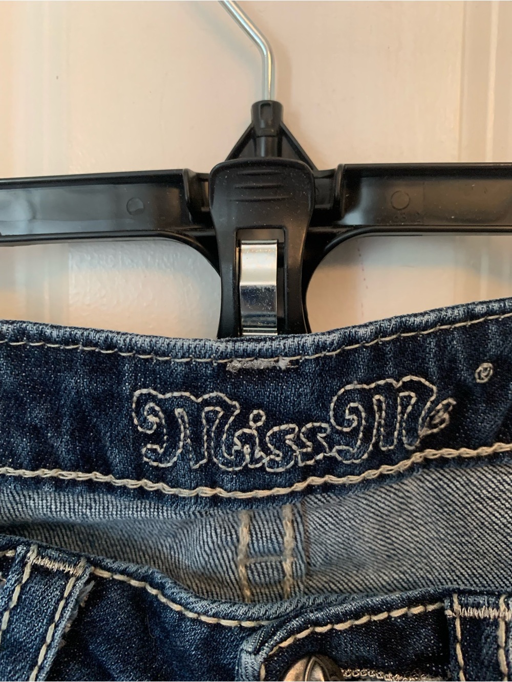 Miss Me Dark Wash Denim Bermuda Shorts - Blue Girls Size 14 - Picture 5 of 10